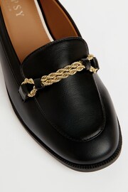 Lipsy Black Flat Metal Trim Slim Sole Loafer - Image 7 of 8