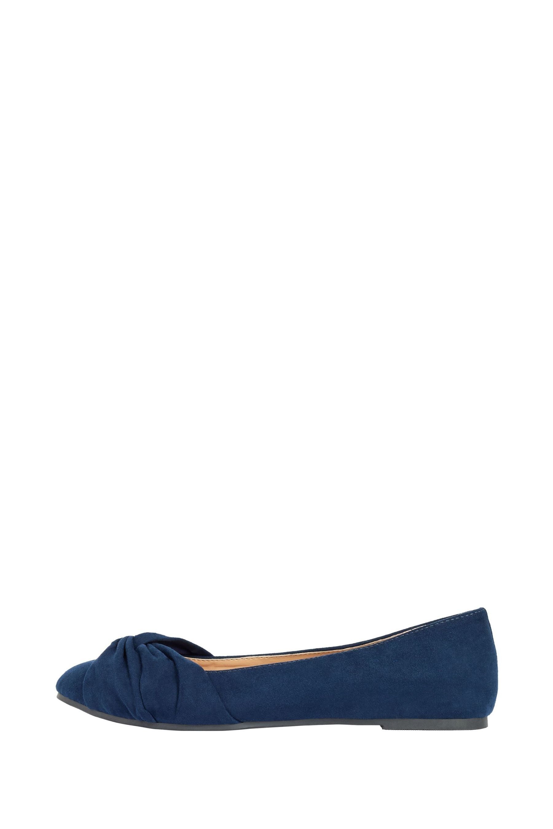 Buy Friends Like These Navy Blue Round Toe Twist Flat Ballerina from the Next UK online shop