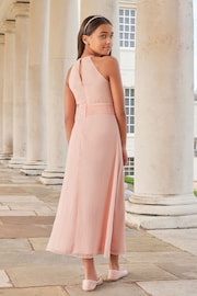 Lipsy Pink Ruffle Corsage Maxi Prom Dress (7-16yrs) - Image 2 of 4