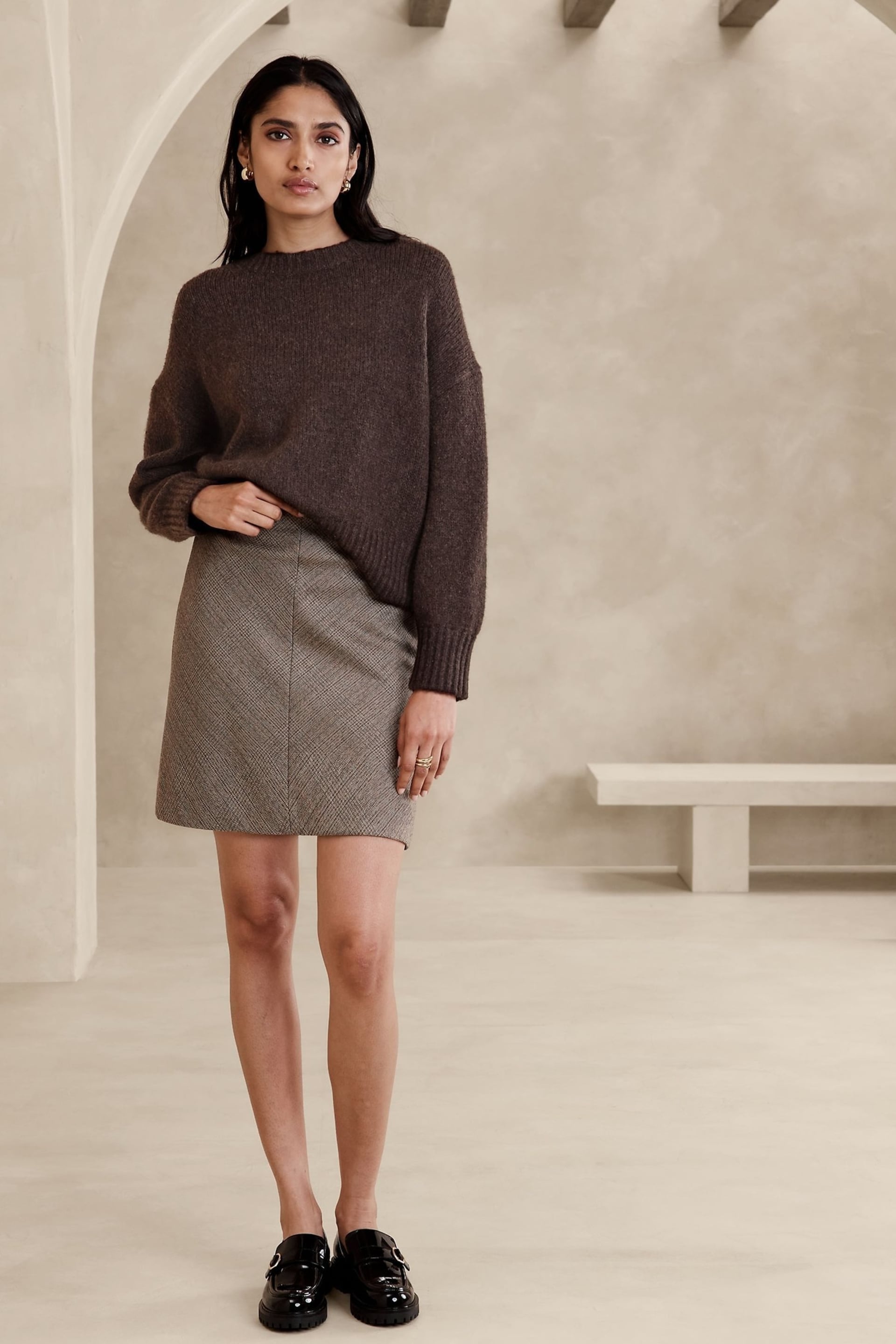 Banana Republic Brown Mona Cropped Jumper - Image 1 of 1