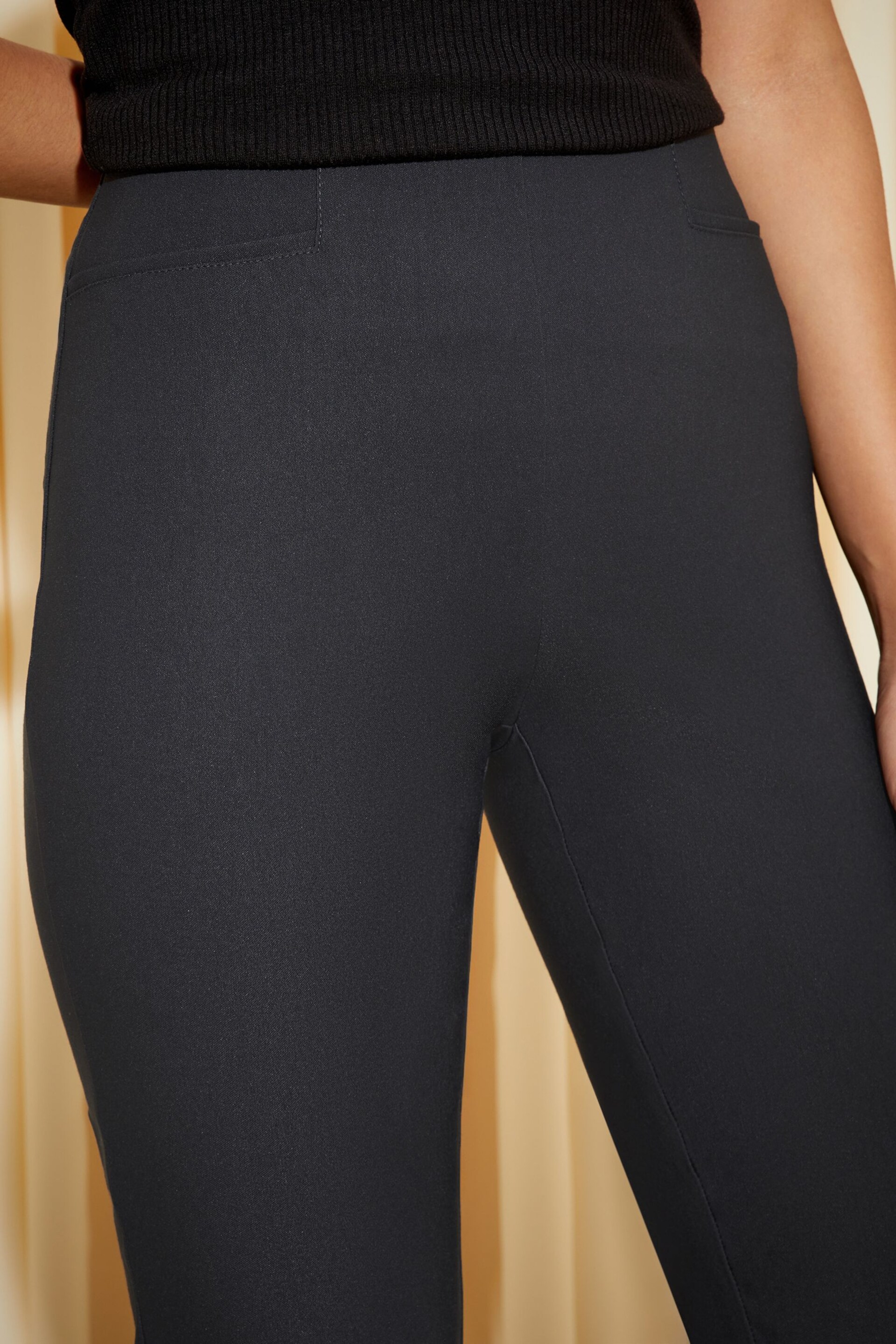 Friends Like These Charcoal Grey Petite Sculpting Stretch Trousers - Image 2 of 4