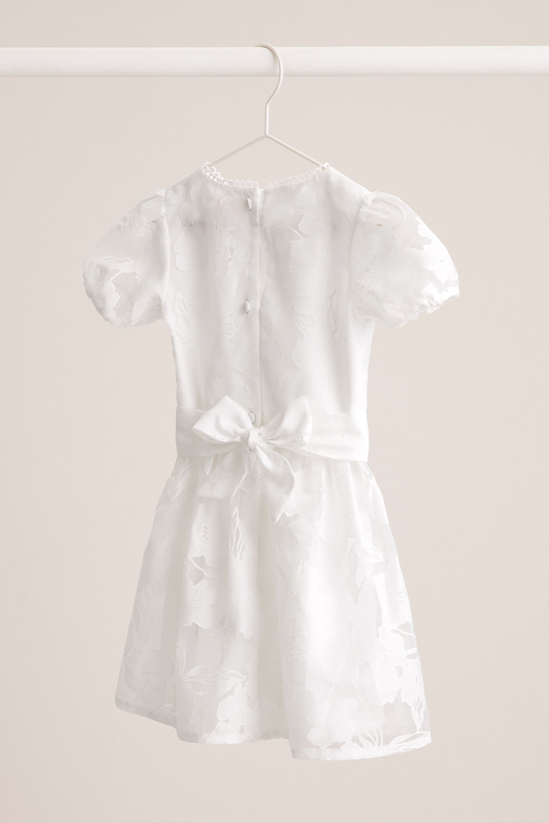 Buy Lipsy White Baby Organza Corsage Occasion Dress 0mths 2yrs from Next Luxembourg