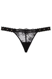 Victoria's Secret Black G String Eyelet Lace Knickers - Image 2 of 3