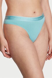 Victoria's Secret Fountain Blue Thong Logo Knickers - Image 1 of 3
