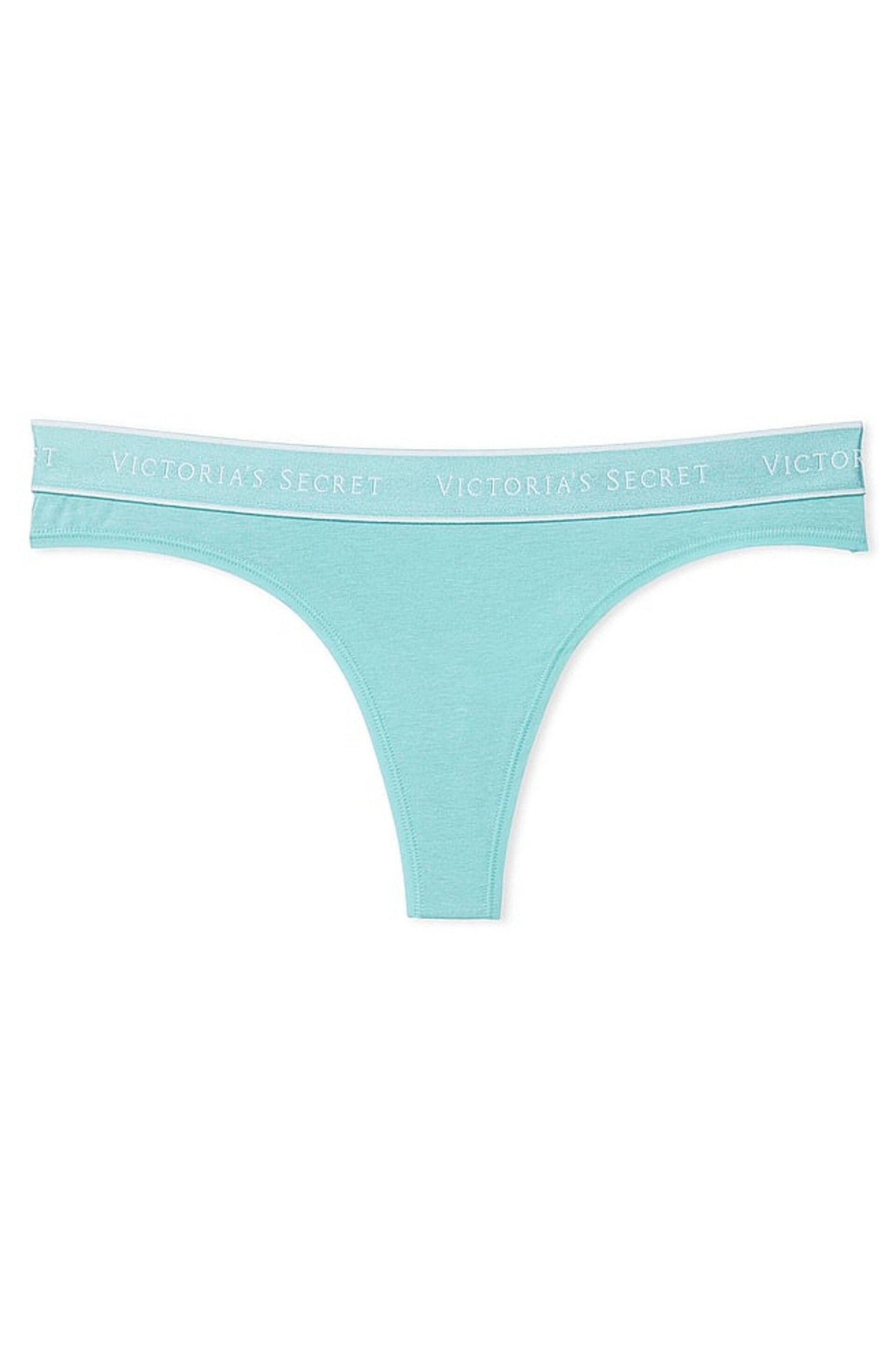 Victoria's Secret Fountain Blue Thong Logo Knickers - Image 3 of 3