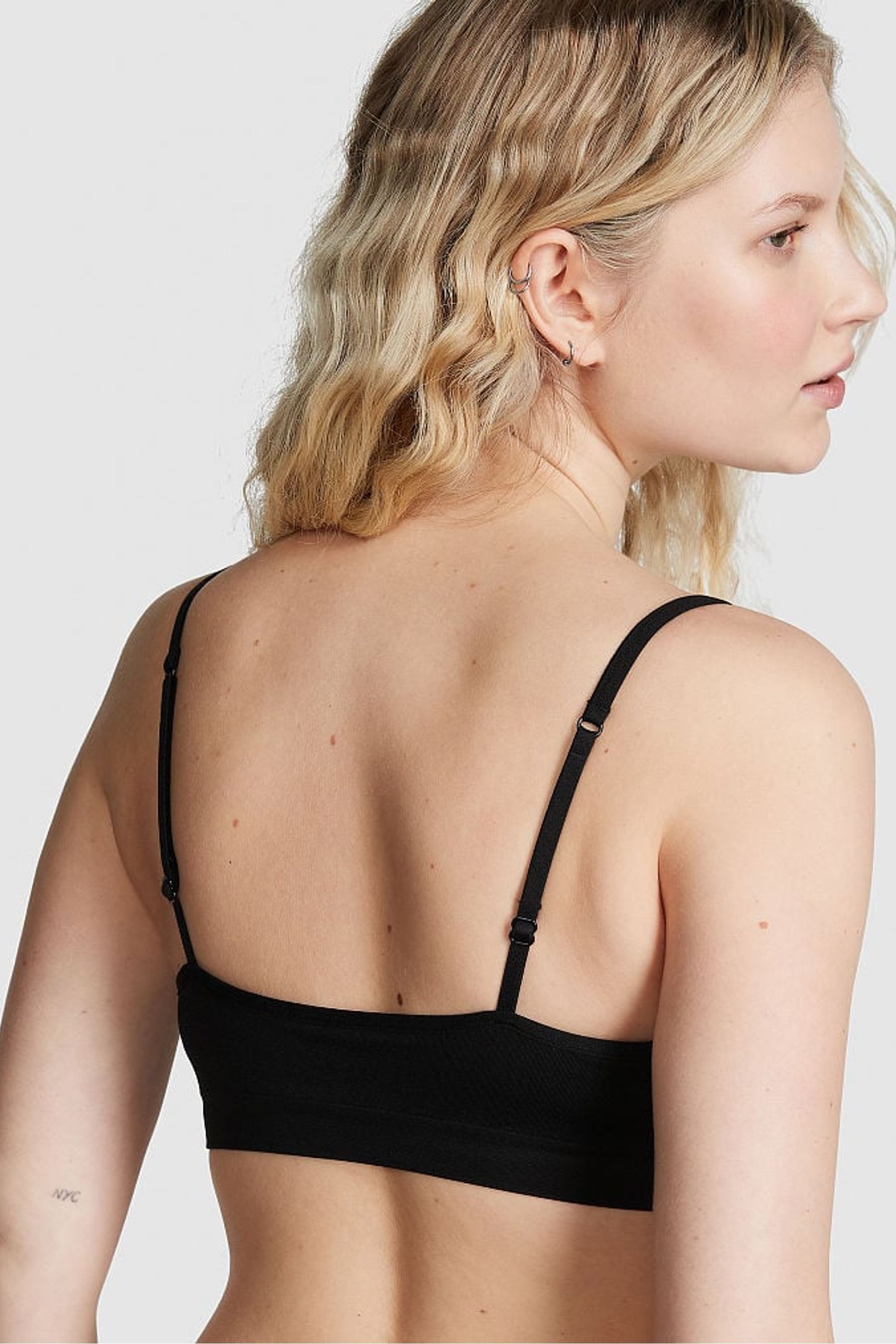 Pink black bralette hot sale