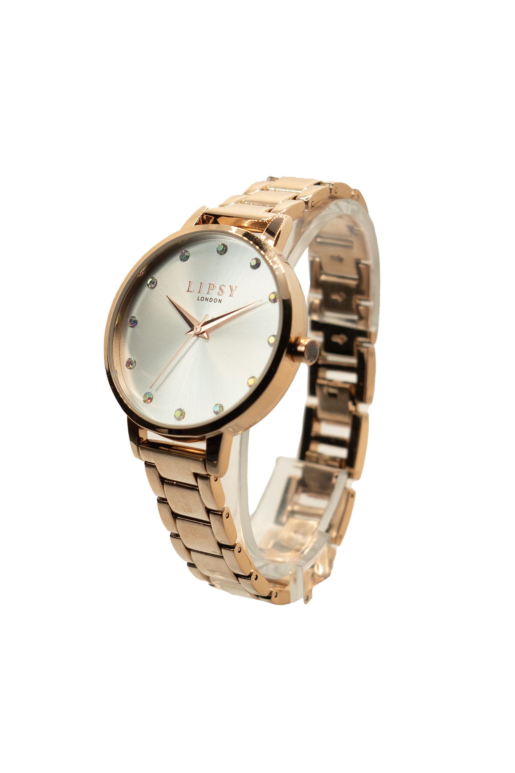 Buy Lipsy Rose Gold Diamante watch from the Next UK online shop