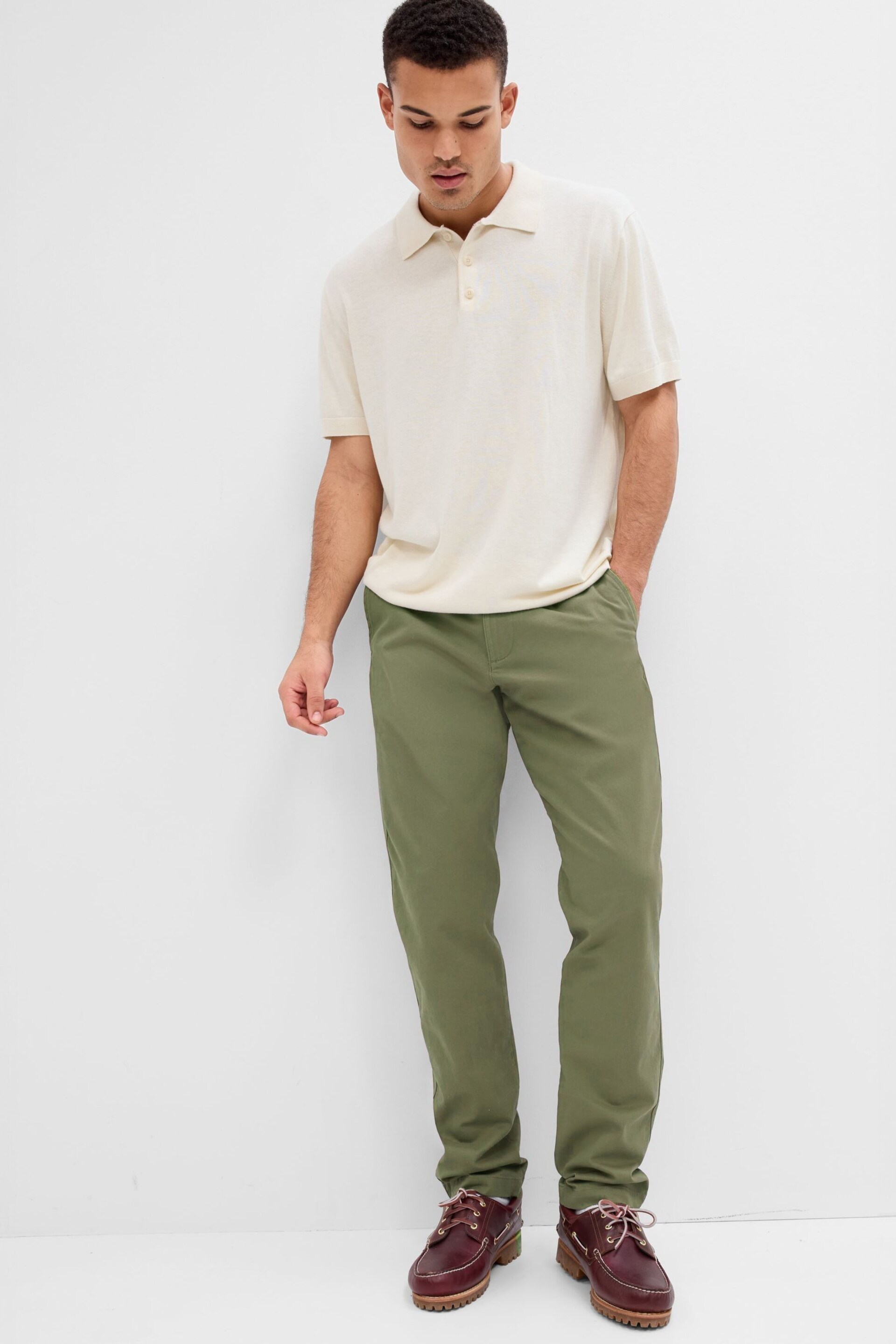 Gap Green Straight Taper Fit Essential Chinos - Image 3 of 4