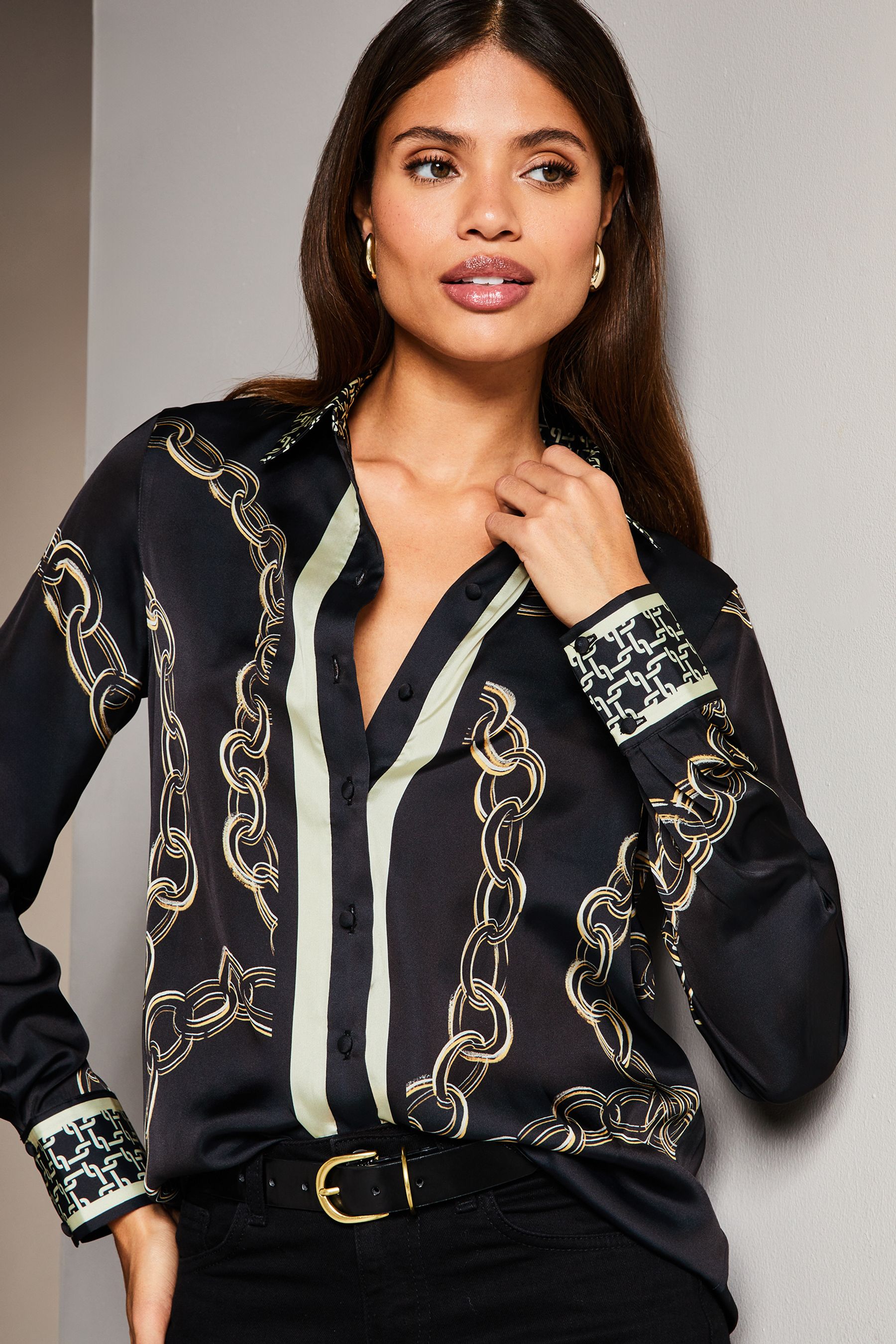 Lipsy chain print dress outlet
