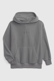 Gap Grey Mini Logo Pullover Hoodie - Image 1 of 3