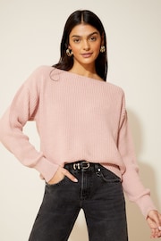 Friends Like These Pink Petite Off The Shoulder Jumper - Image 1 of 3