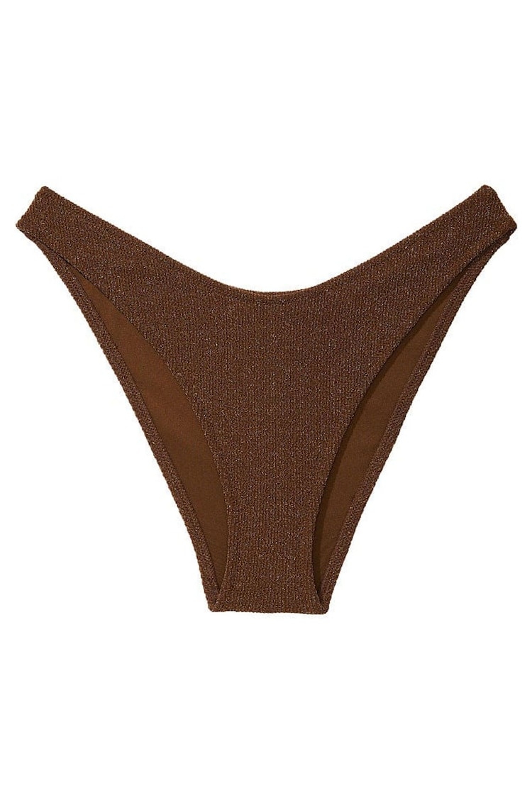 Victoria's Secret PINK Ganache Brown Shimmer Brazilian Bikini Bottom - Image 3 of 3