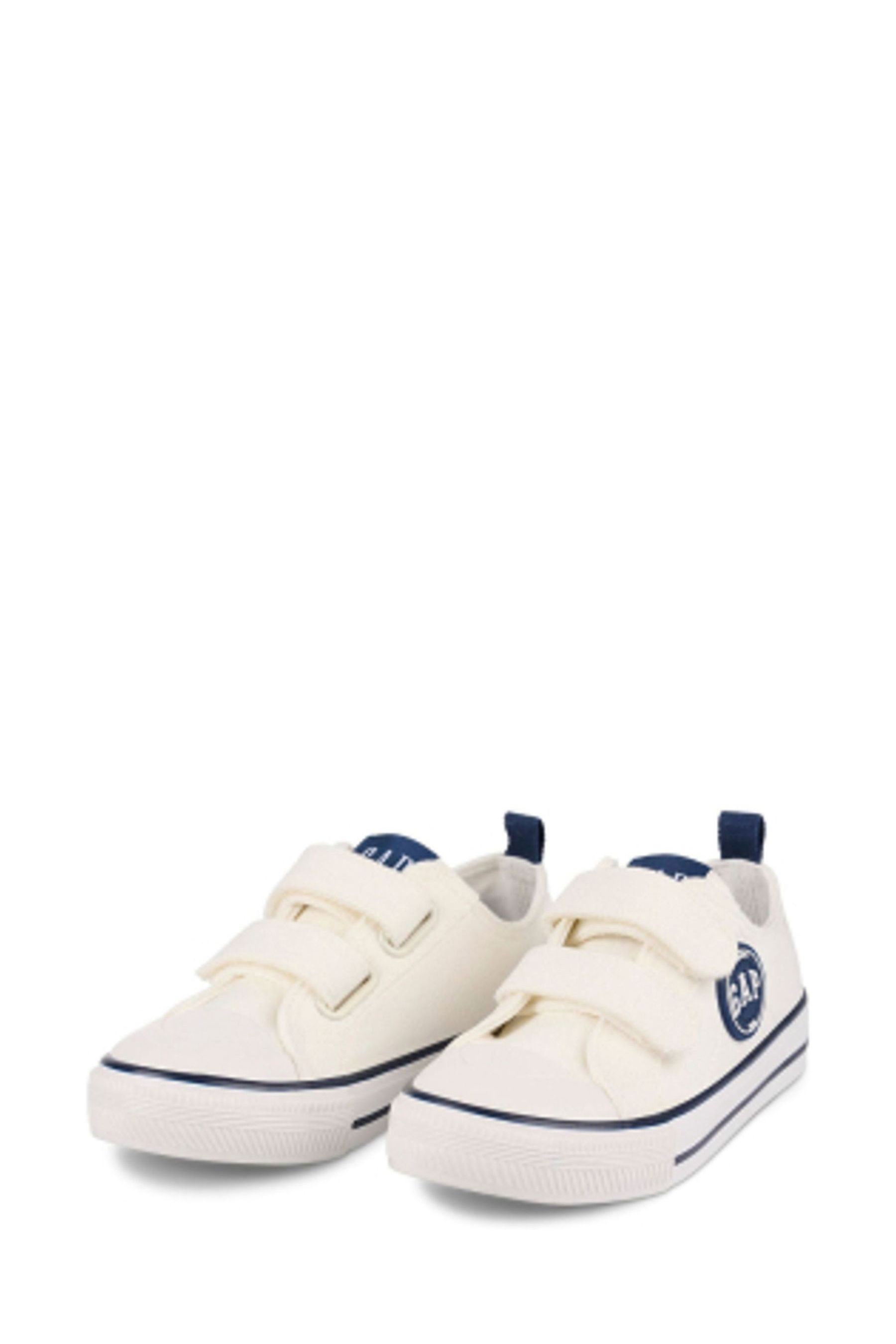 Gap White Navy Blue Houston Low Top Trainers Kids
