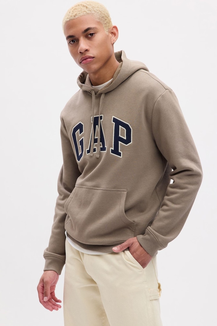 Gap Brown Logo Hoodie - Image 1 of 3