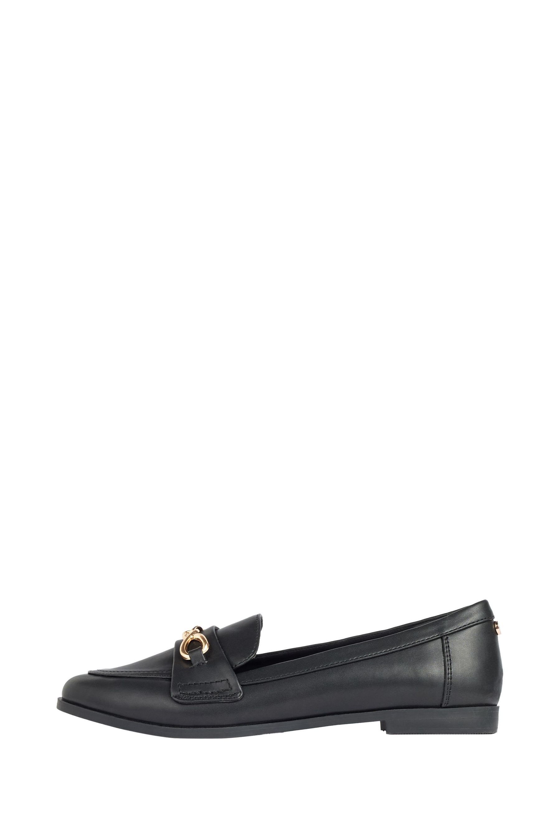 Buy Lipsy Black Wide FIt Twist Flat Slip On Snaffle Loafers from Next Australia