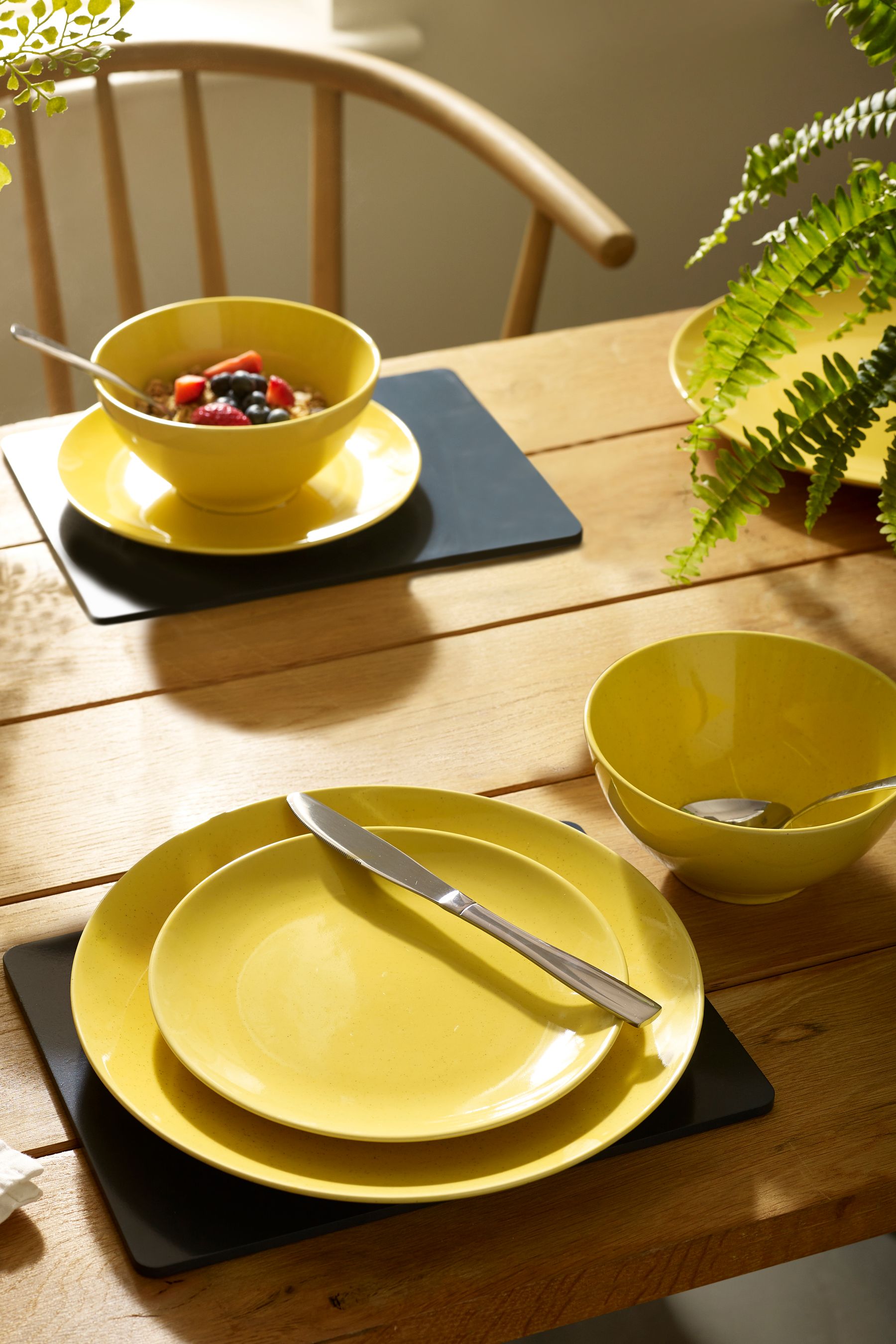Yellow and grey plates on sale