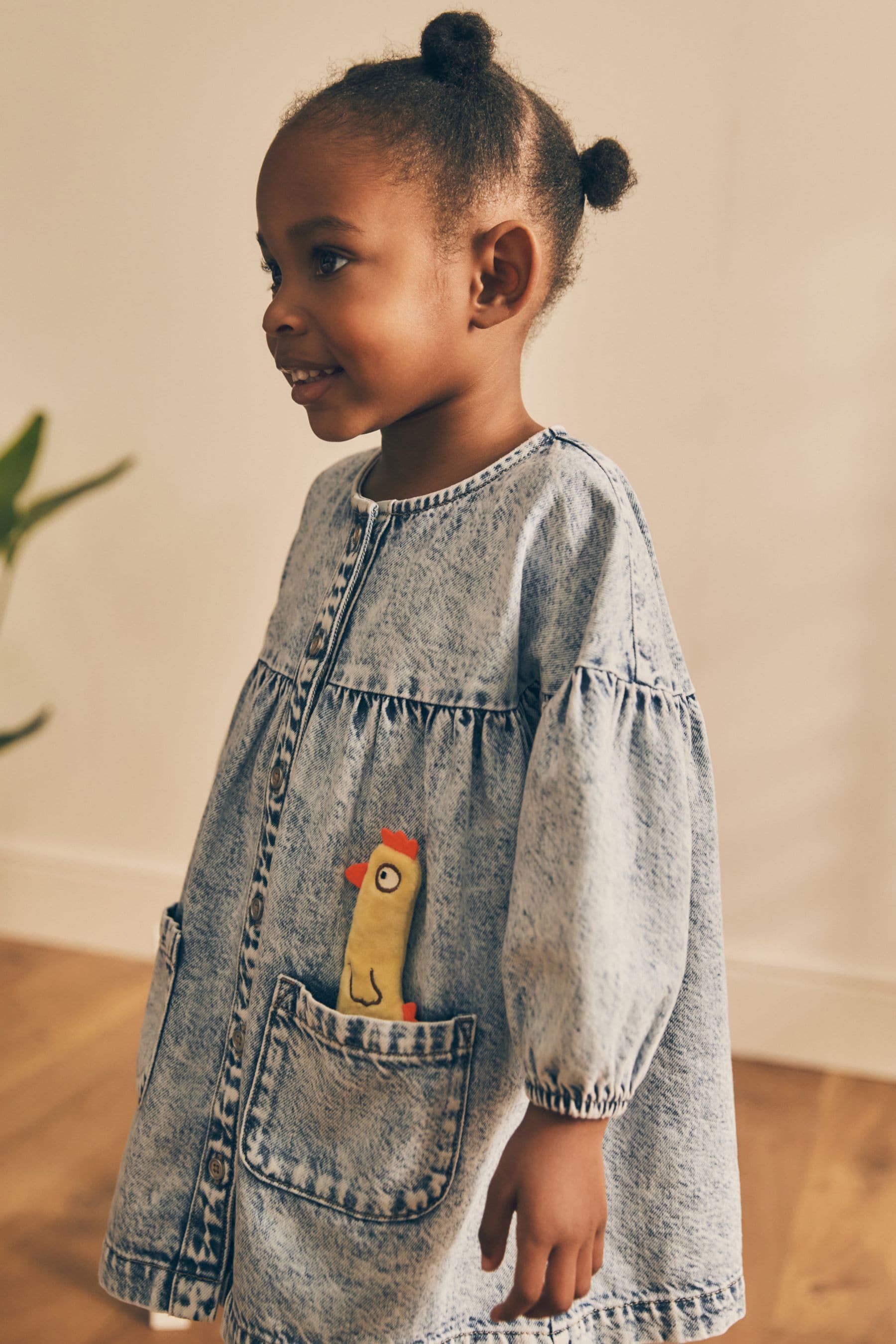 Girls denim dress next cheap