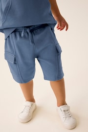 Navy Short Sleeve Utility Hoodie and Shorts Set (3mths-7yrs) - Image 4 of 9