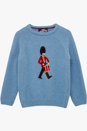 Trotters London Blue Marl Drumming Guardsman Jumper - Image 1 of 3