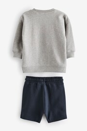 Grey Varsity Sweatshirt and Shorts Set (3mths-7yrs) - Image 8 of 9