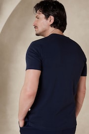 Banana Republic Blue Luxury-Touch T-Shirt - Image 2 of 4