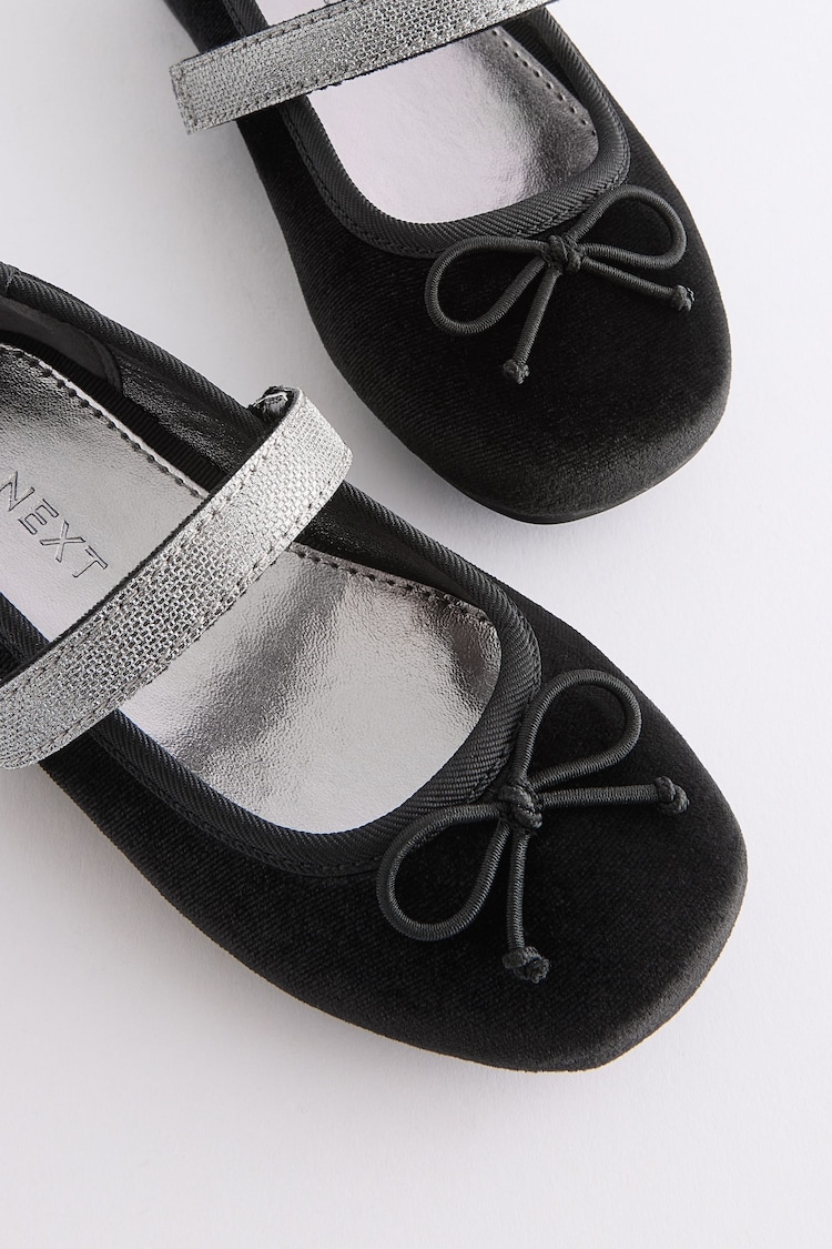 Black Velvet Ballet Occasion Shoes - Image 5 of 5