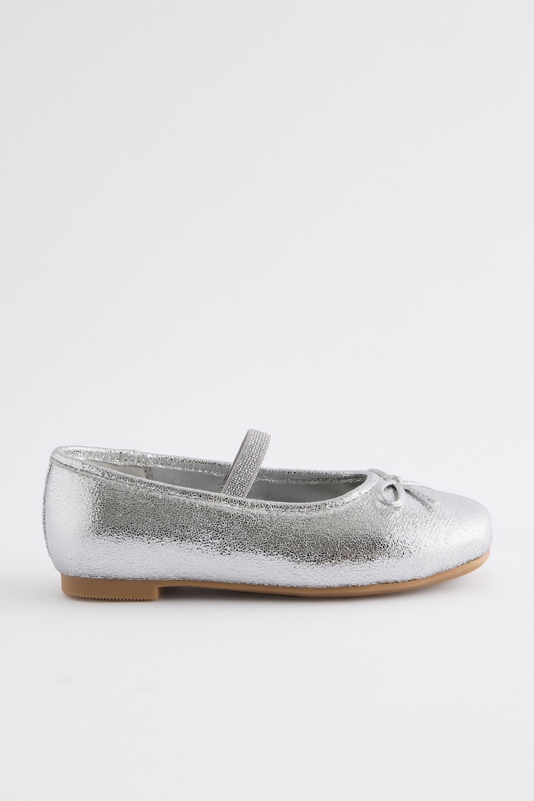 Silver Metallic Ballet Occasion Shoes - Image 1 of 2