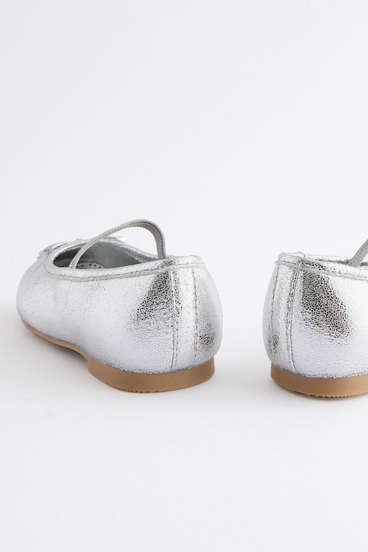 Silver Metallic Ballet Occasion Shoes - Image 2 of 2