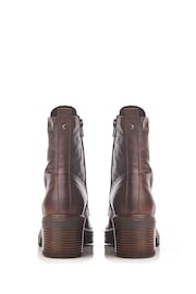 Moda in Pelle Bellzie Brown Lace-Up Leather Ankle Boots - Image 3 of 5