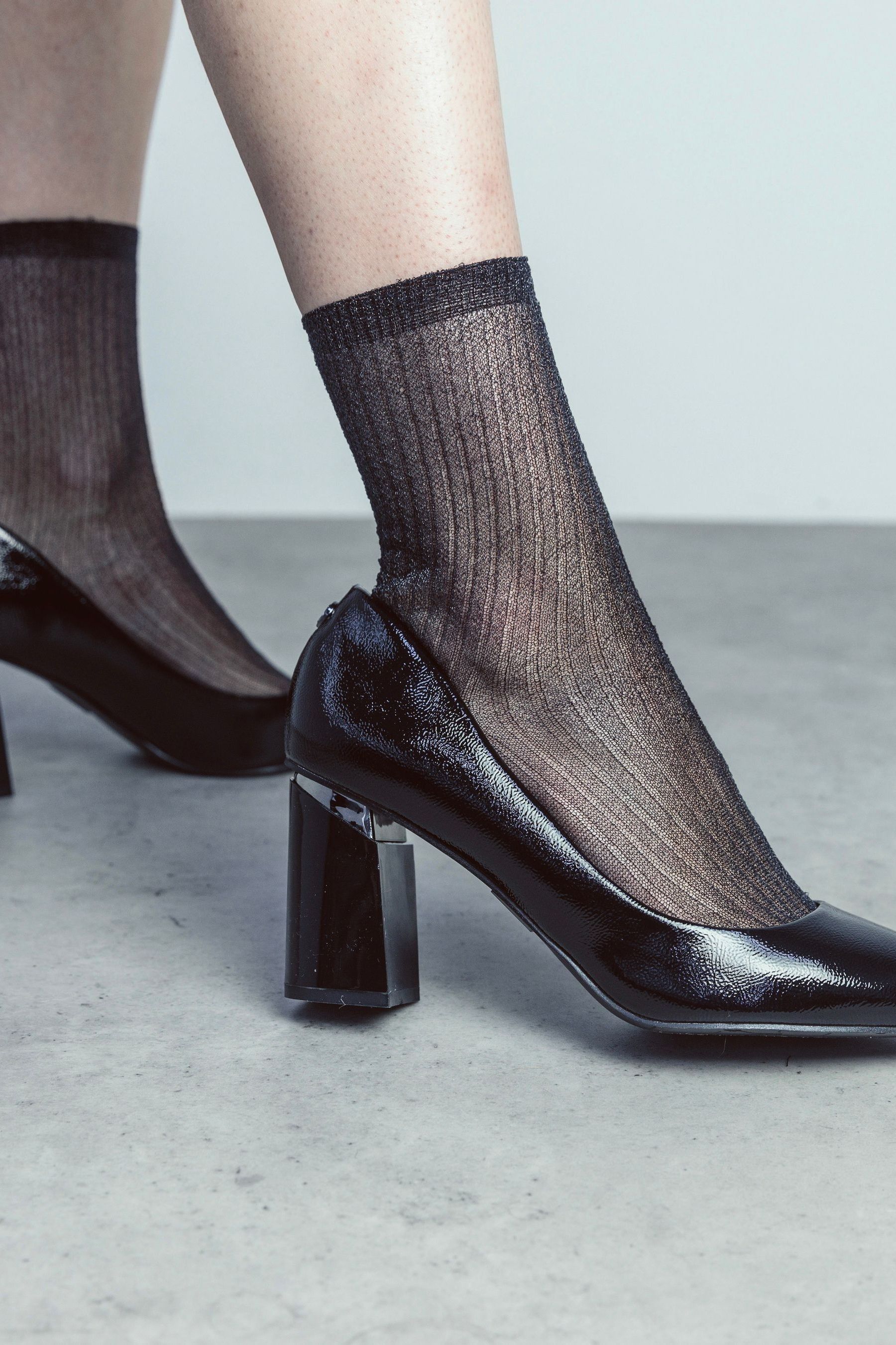 Moda in pelle black shoes online