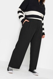 Yours Curve Black Dad Trousers - Image 1 of 4