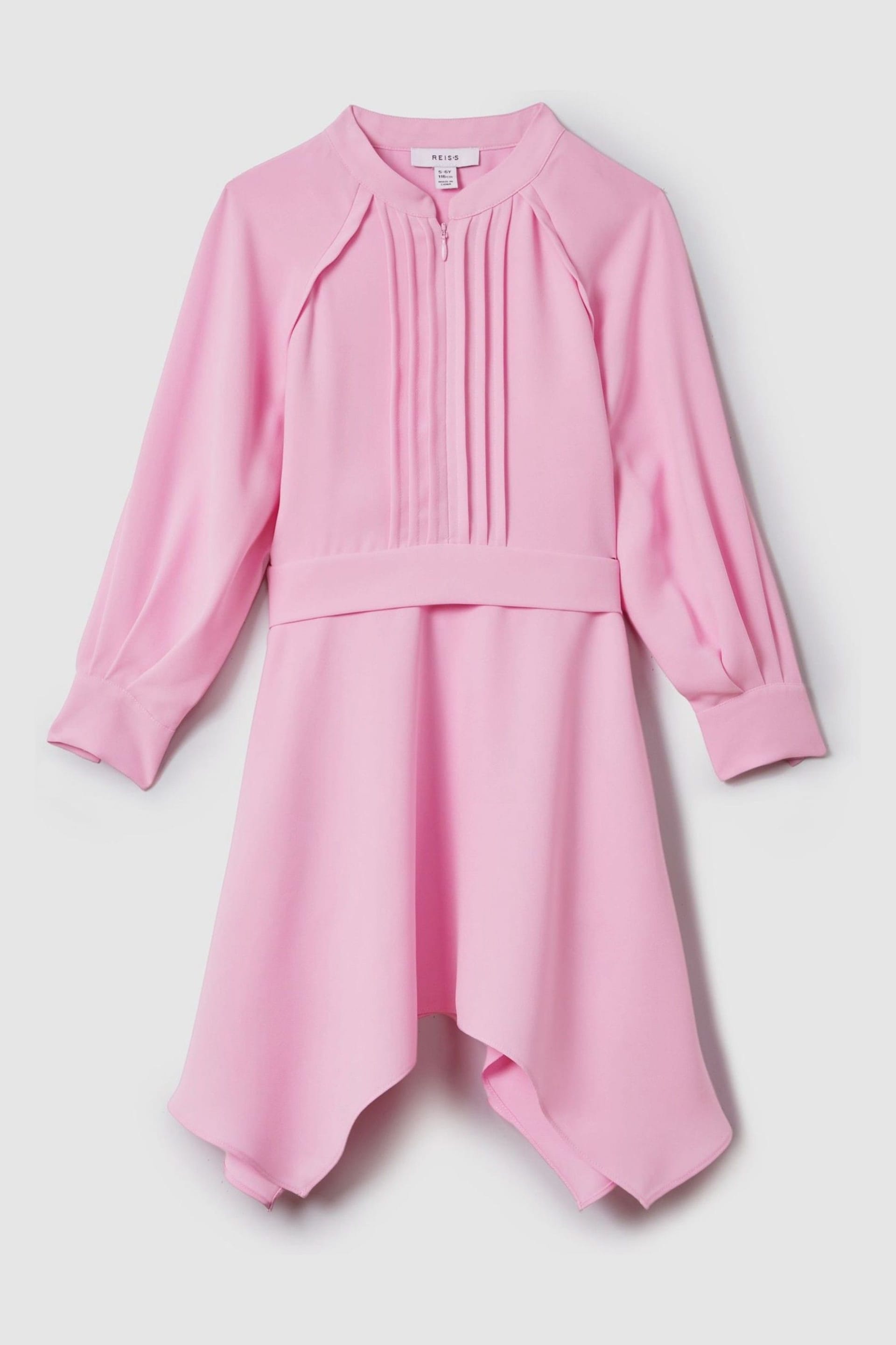 Reiss Pink Erica Senior Zip Front Asymmetric Dress - Image 2 of 6