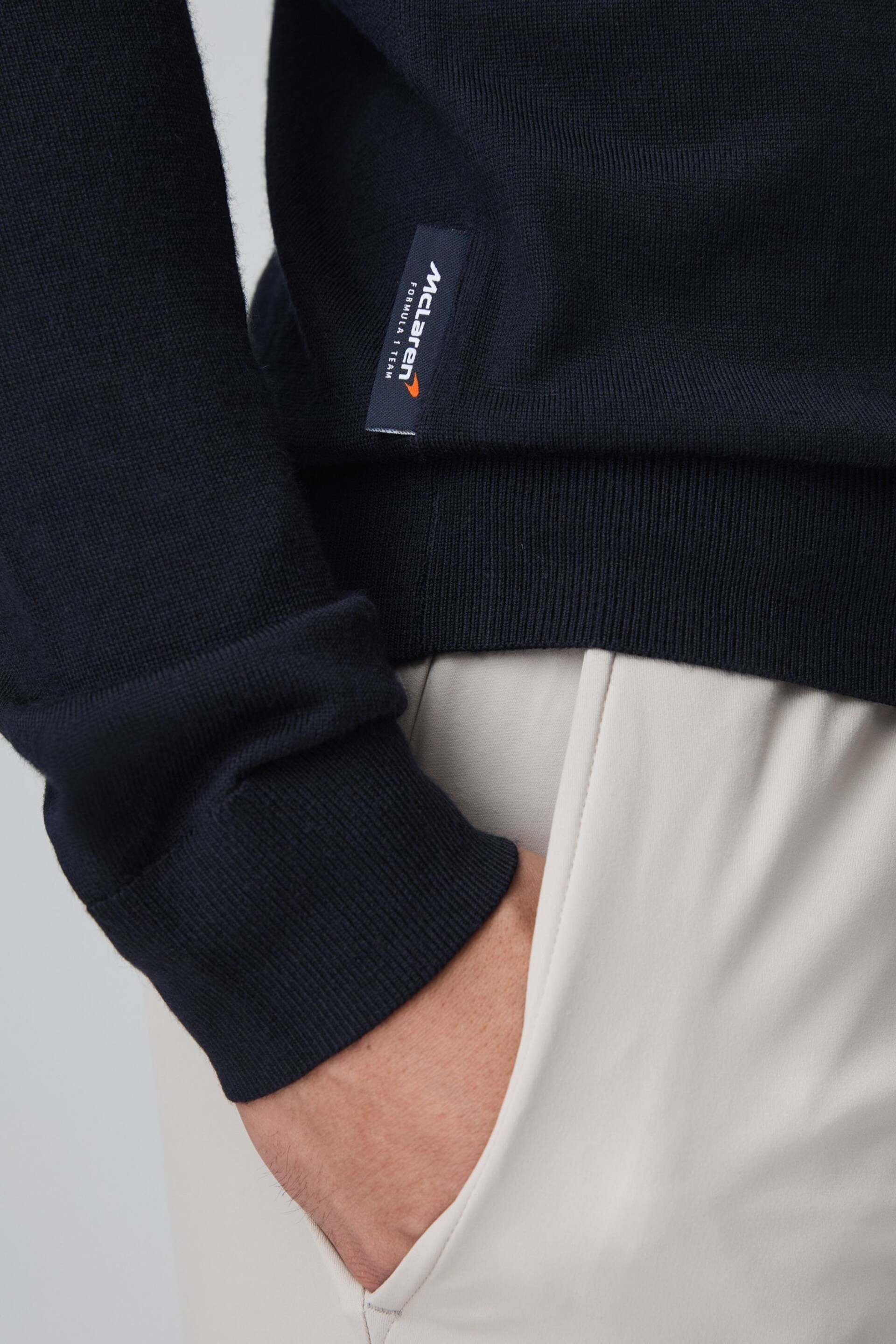 McLaren F1 Merino Half-Zip Funnel Neck Jumper - Image 6 of 7