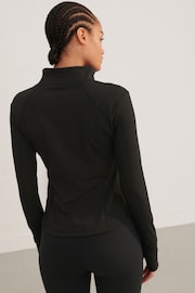 Чорний - Active Sculpting Long Sleeve Zip Through Jacket - Image 4 of 7