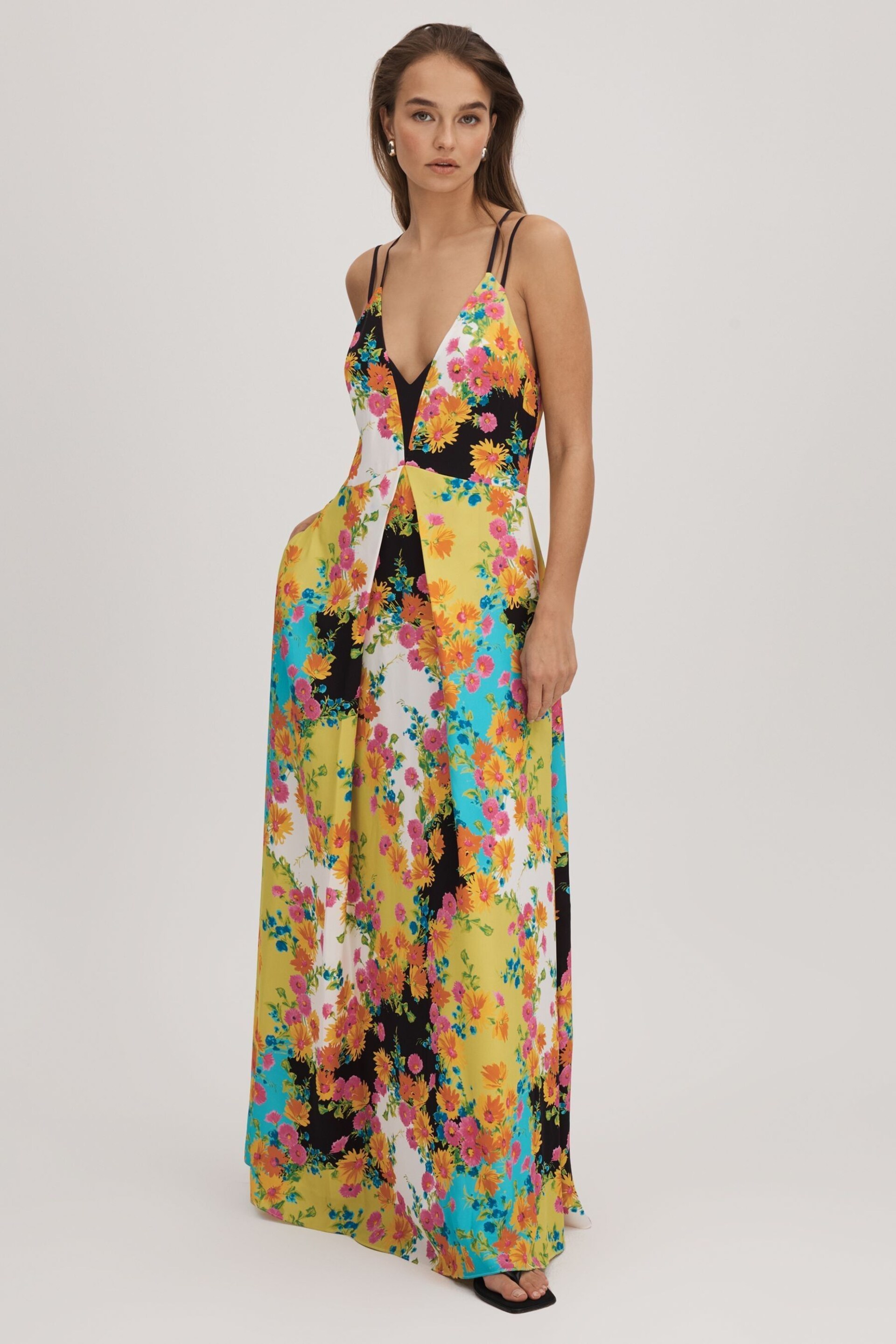 Florere Printed Dual Strap Maxi Dress - Image 1 of 6