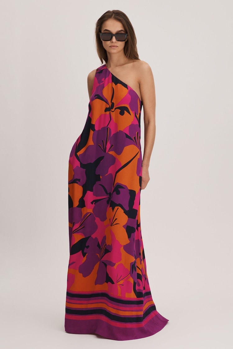 Florere Printed One-Shoulder Maxi Dress - Image 1 of 7