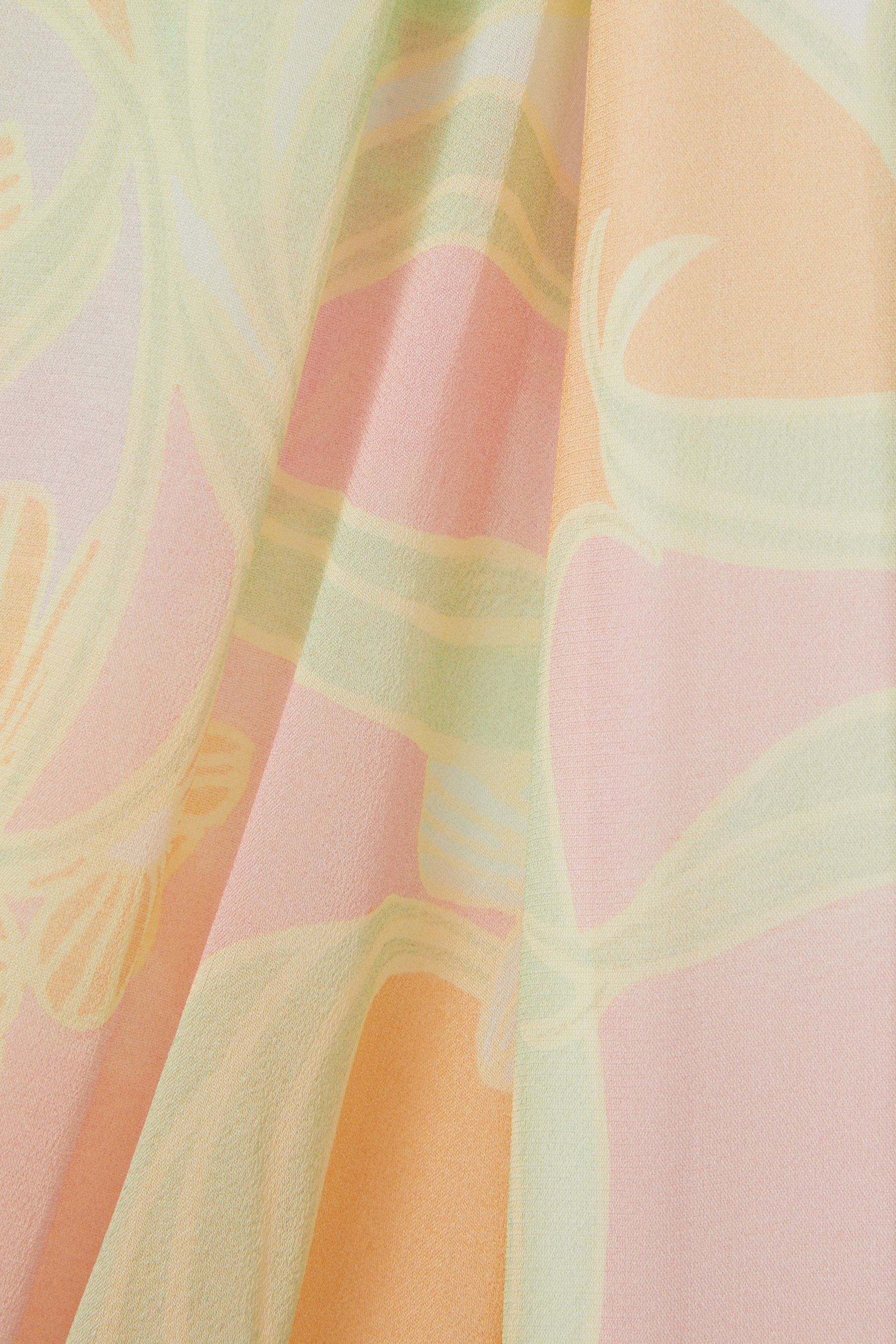 Florere Sheer Asymmetric Midi Dress - Image 5 of 5