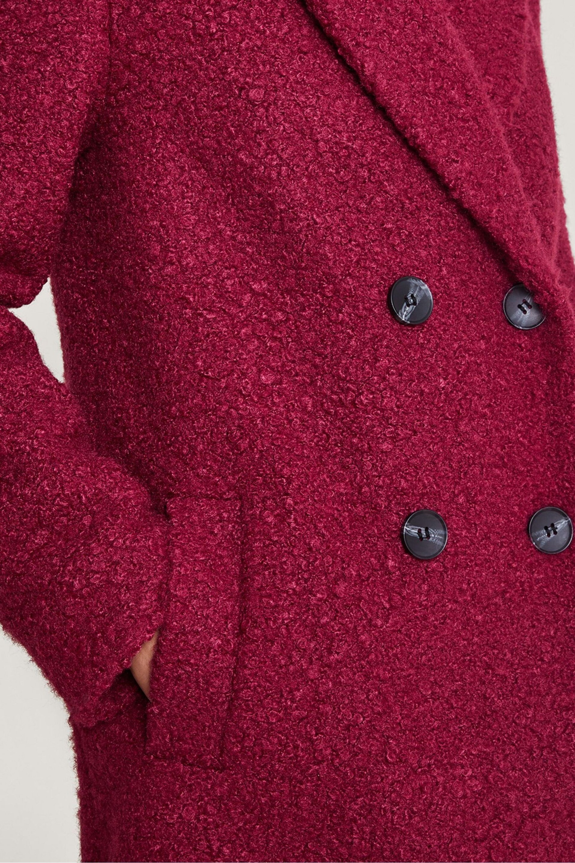 Monsoon Red Bobbie Bouclé Coat - Image 6 of 6