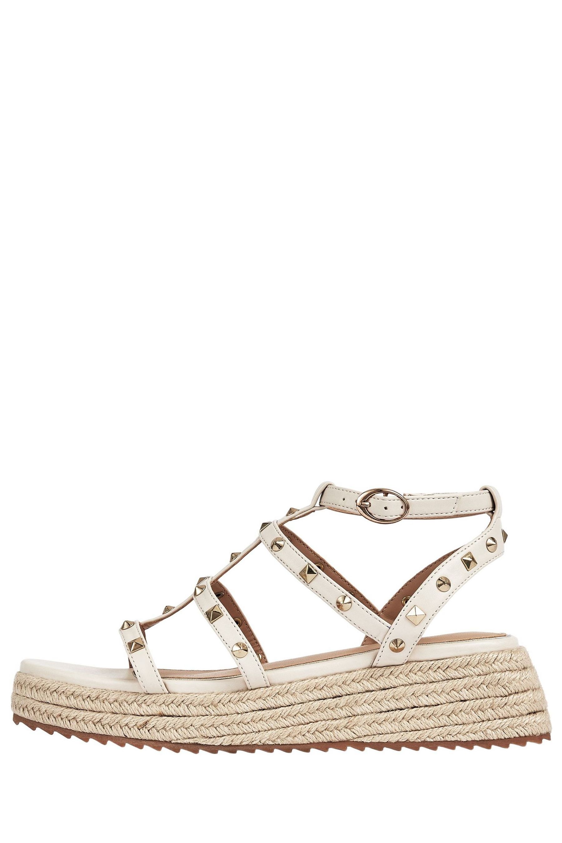 Buy Lipsy Cream Regular Fit Stud Gladiator Espadrille Wedge Flatform Sandal from Next United Arab Emirates