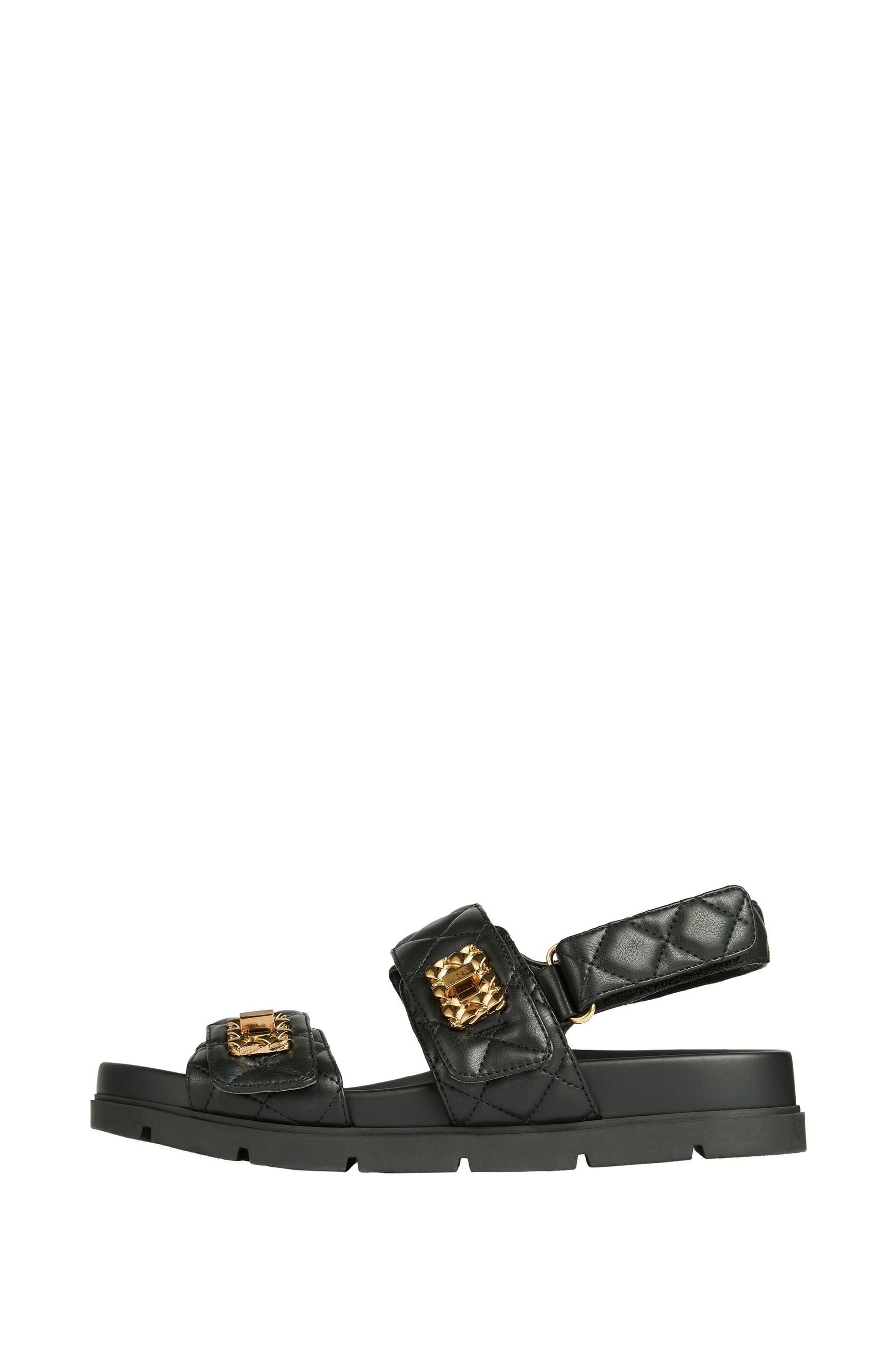 Buy Lipsy Black Chunky Quilted Flatform Faux Leather Sandal from Next United Arab Emirates