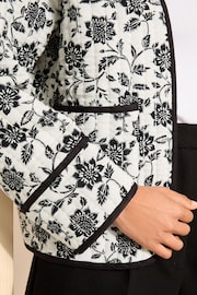 Friends Like These Black/White Printed Quilted Jacket - Image 2 of 4