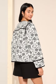 Friends Like These Black/White Printed Quilted Jacket - Image 4 of 4