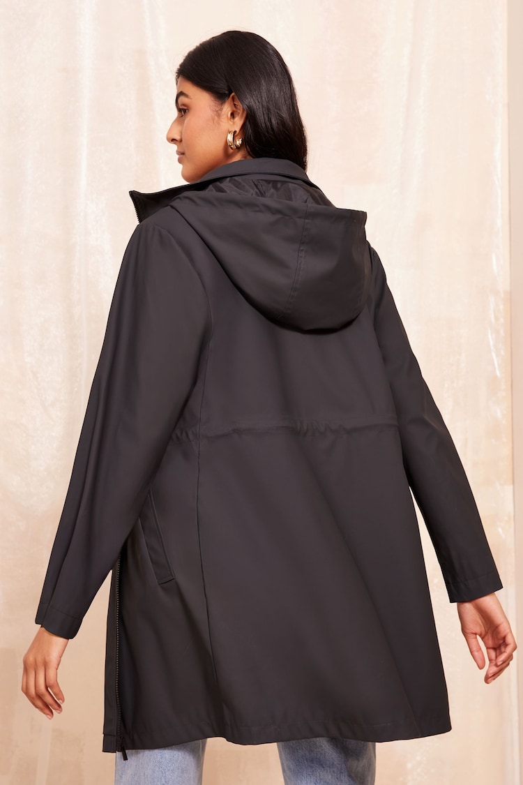 Friends Like These Black Hooded Rain Jacket - Image 4 of 4