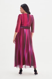 Scarlett & Jo Red Verity Ikat Print Maxi Gown - Image 3 of 4