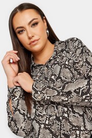 Yours Curve Grey Snake Shirt - Image 4 of 4