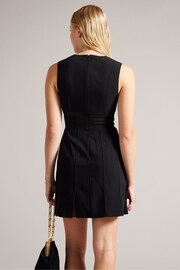 Ted Baker Black Mini Ellinia Shift Dress With Panelling - Image 5 of 6