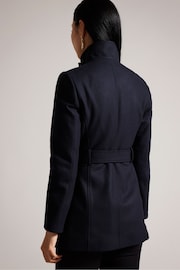 Ted Baker Blue Icombis Short Funnel Neck Coat - Image 2 of 5