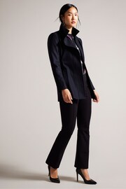 Ted Baker Blue Icombis Short Funnel Neck Coat - Image 3 of 5