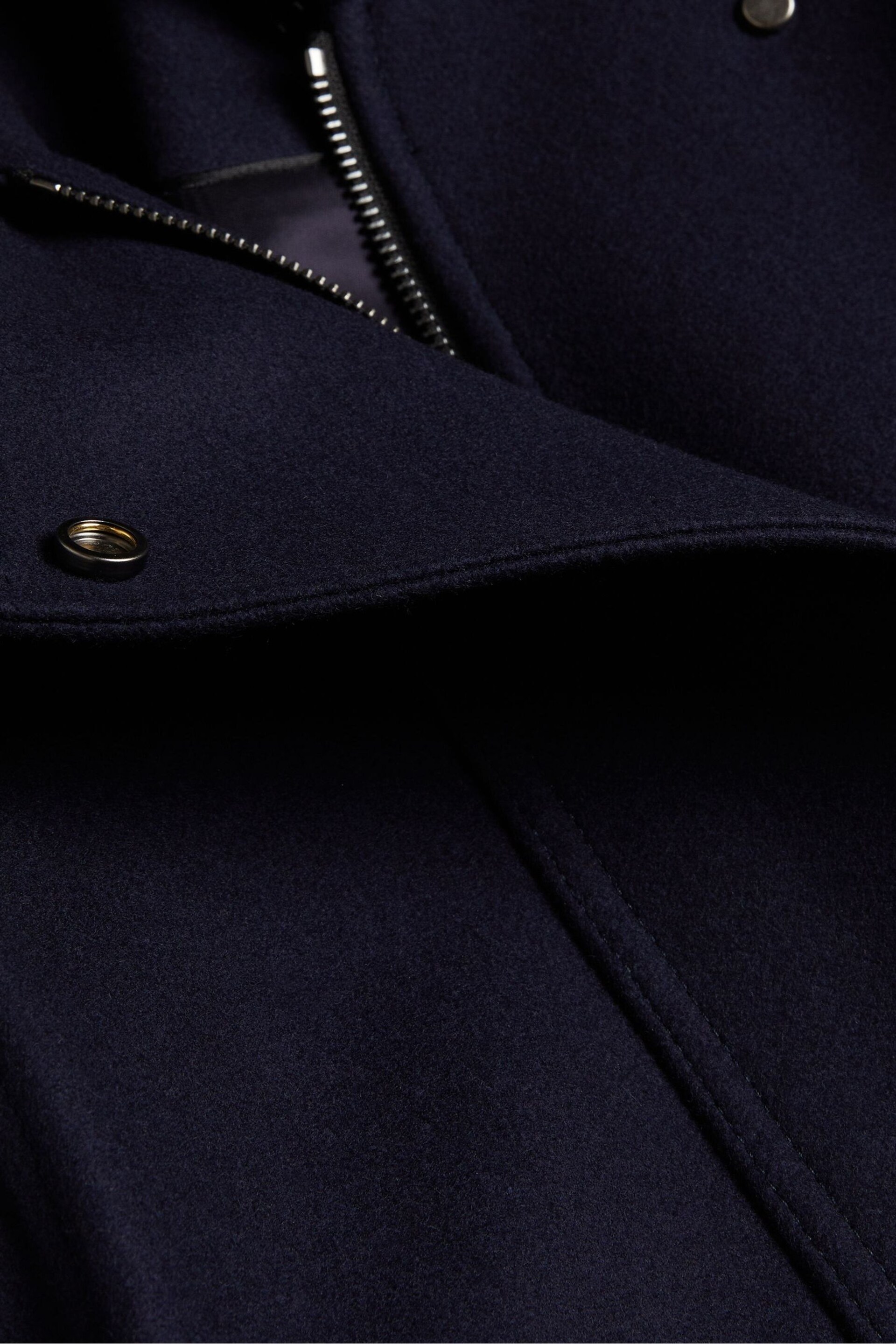 Ted Baker Blue Icombis Short Funnel Neck Coat - Image 5 of 5