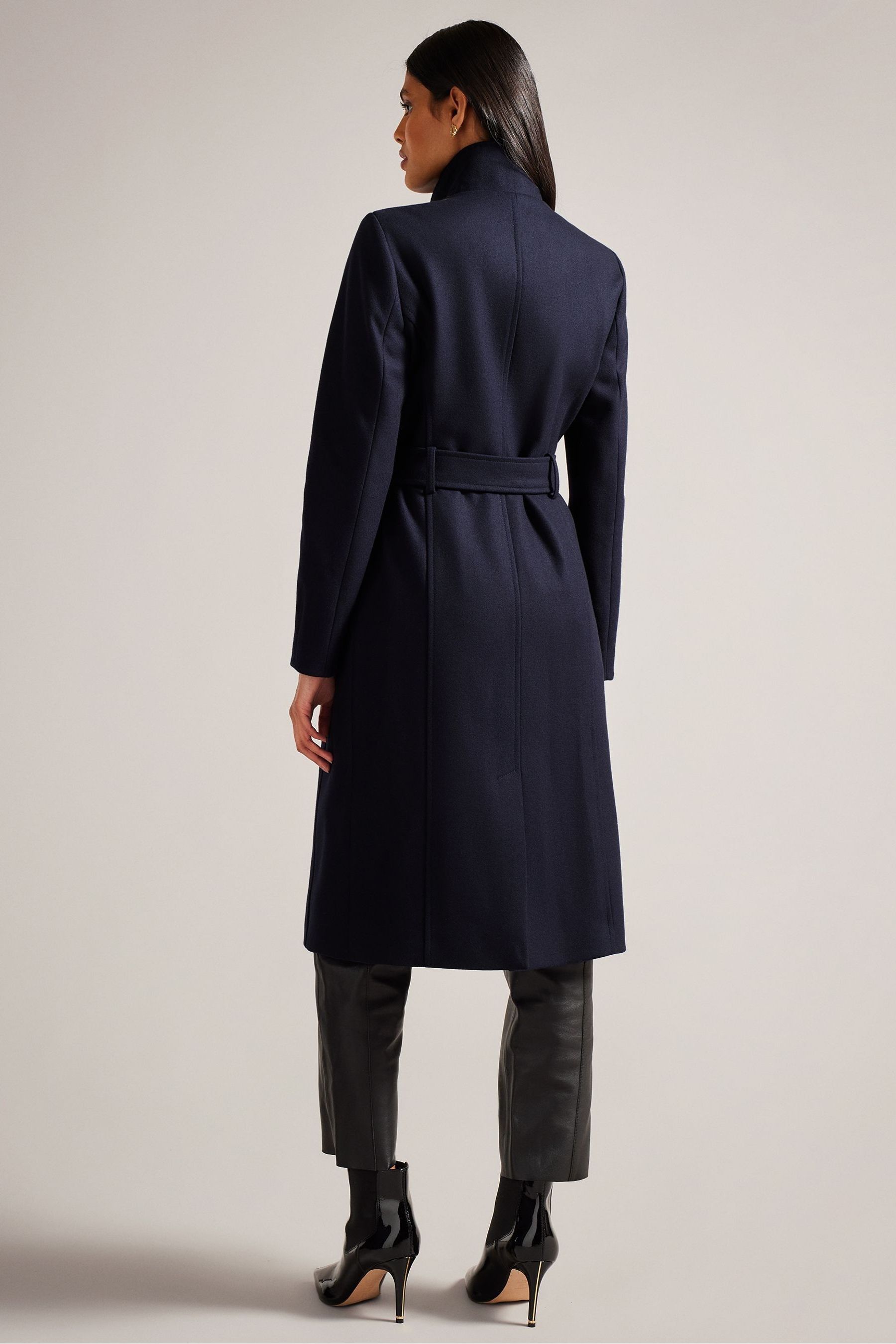 Ted baker funnel neck wool coat hotsell